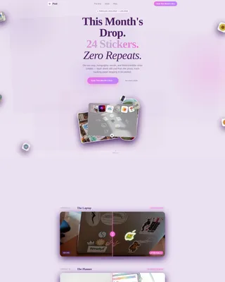 Sticker Subscription Box Landing Page Template