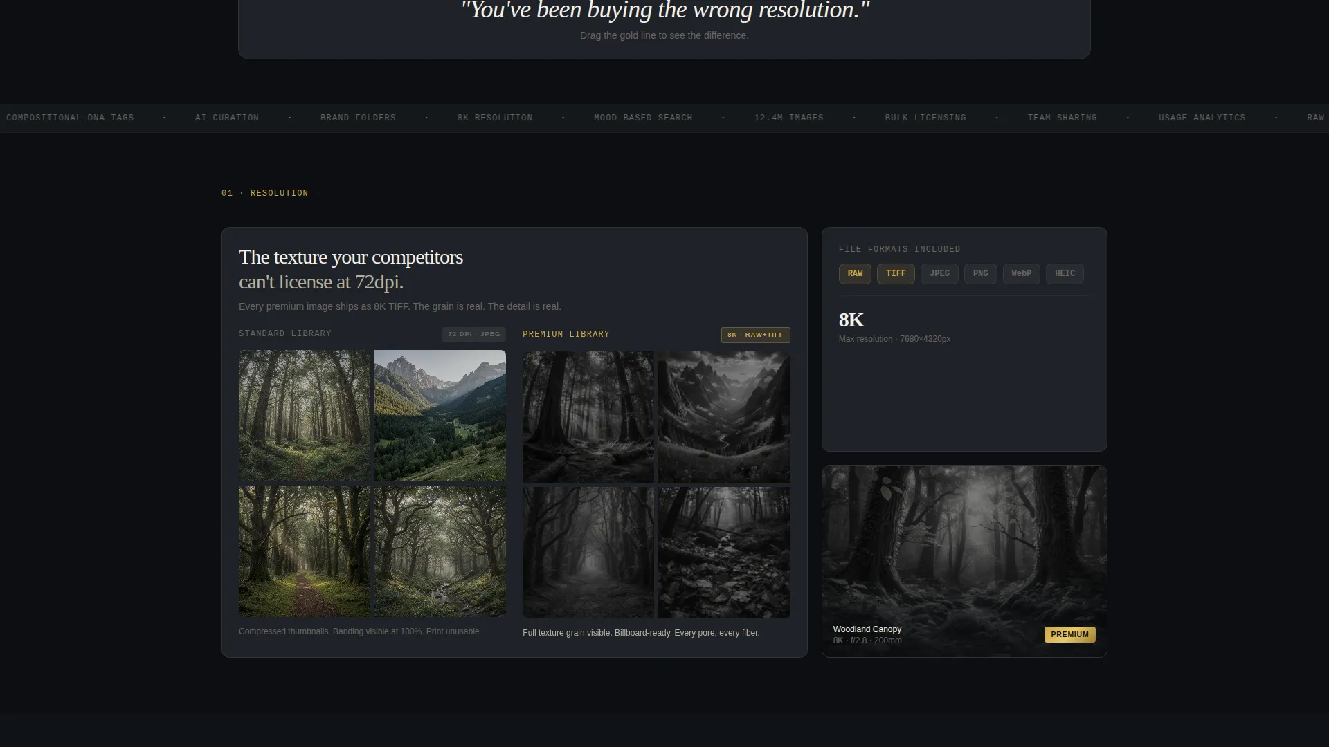 Premium Stock Photo Marketplace Landing Page Template