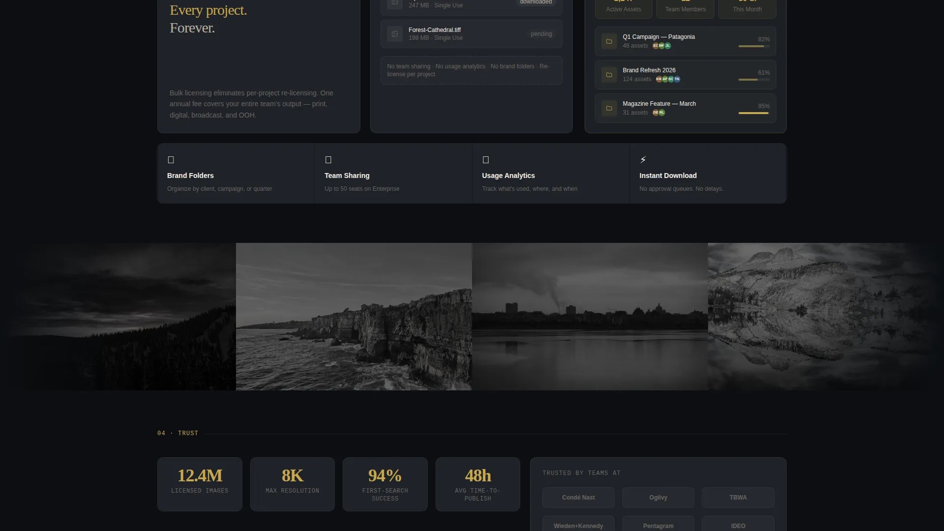 Premium Stock Photo Marketplace Landing Page Template