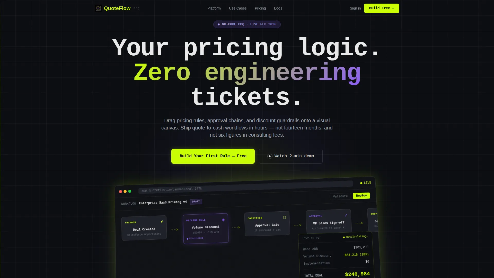 No-Code Enterprise Software Pricing Website Template