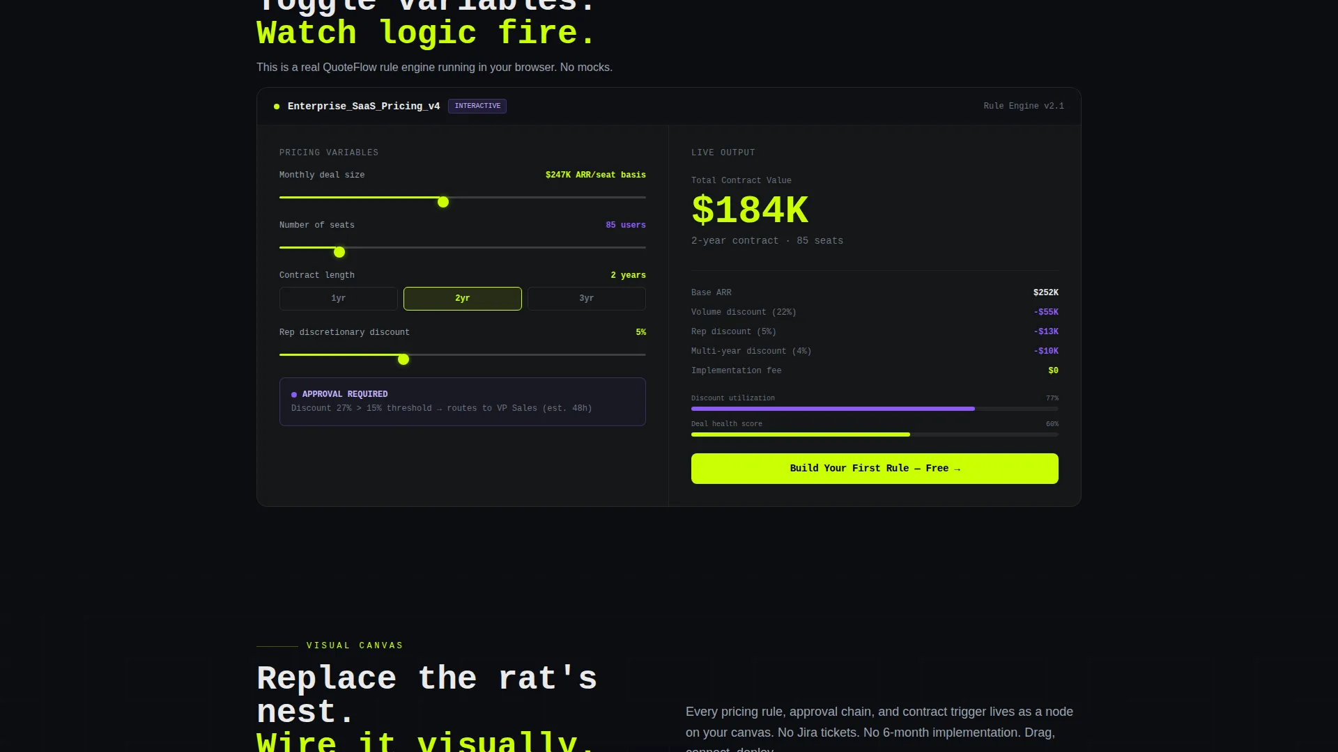 No-Code Enterprise Software Pricing Website Template
