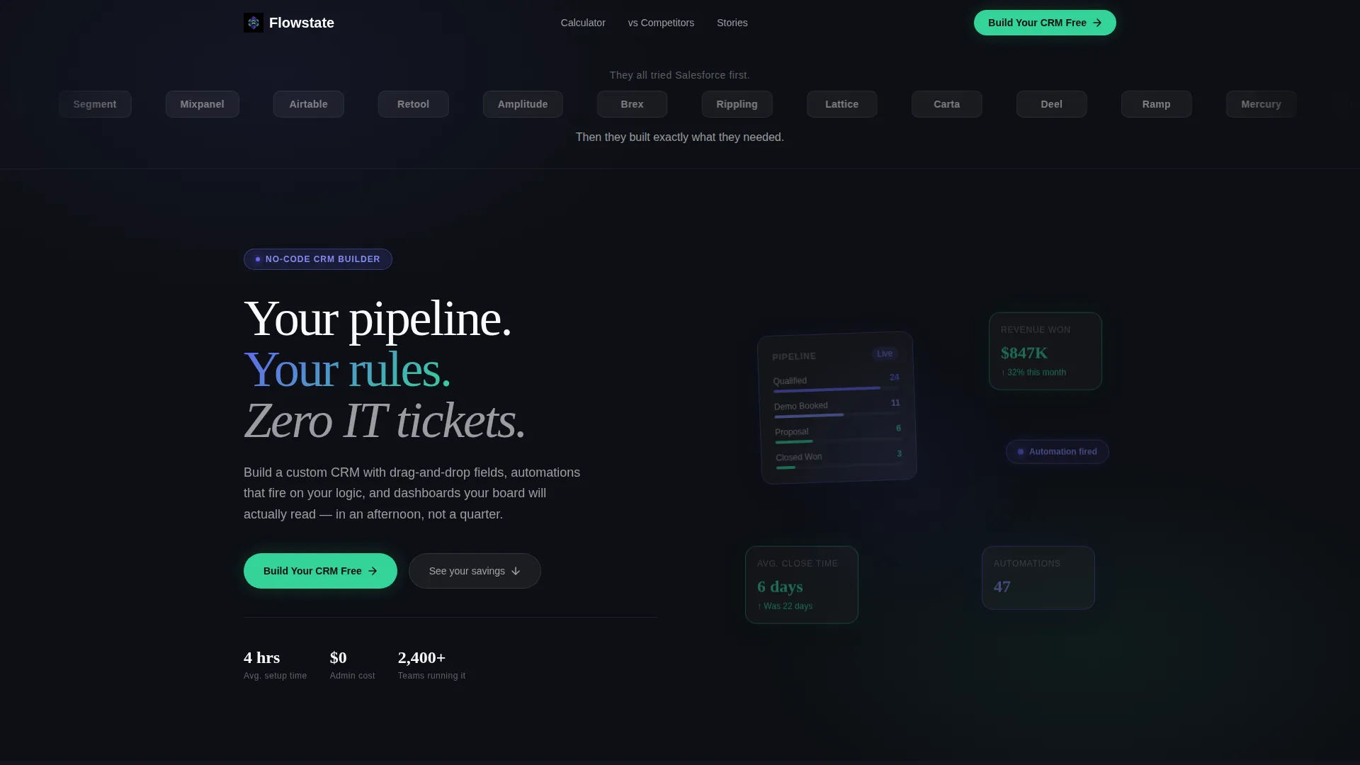 No-Code Enterprise Software Specialist Cost Calculator Website Template