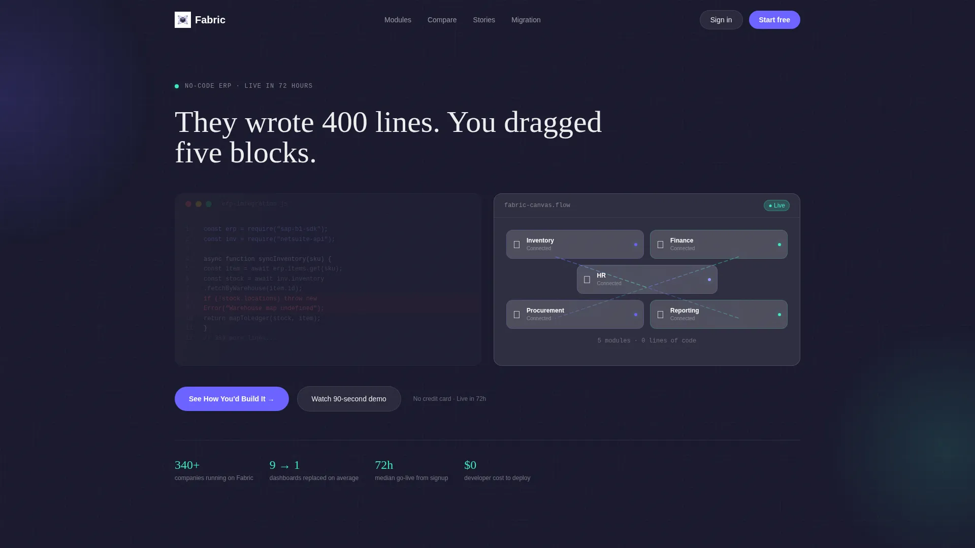 No-Code Enterprise Software Professional Website Template