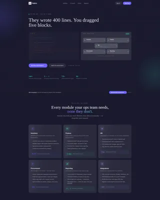 No-Code Enterprise Software Professional Website Template