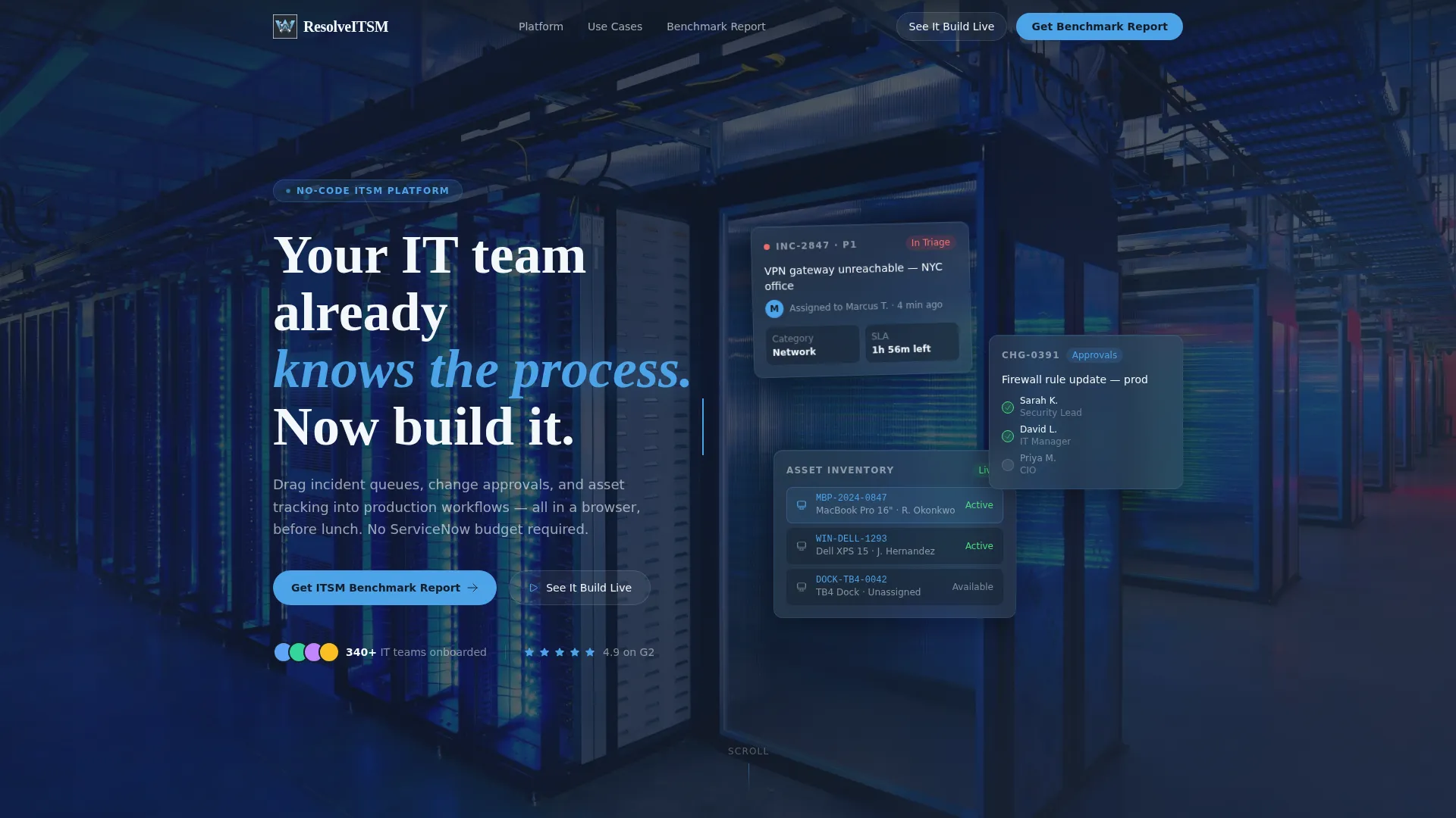 Smart ITSM Platform Landing Page Template