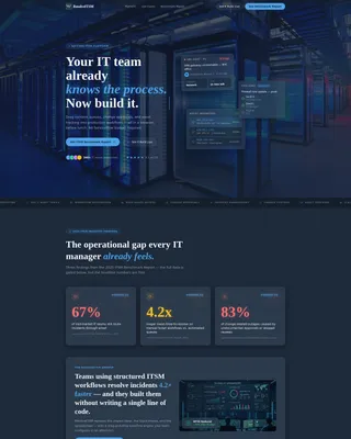 Smart ITSM Platform Landing Page Template