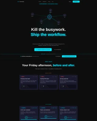 No-Code RPA Landing Page Template