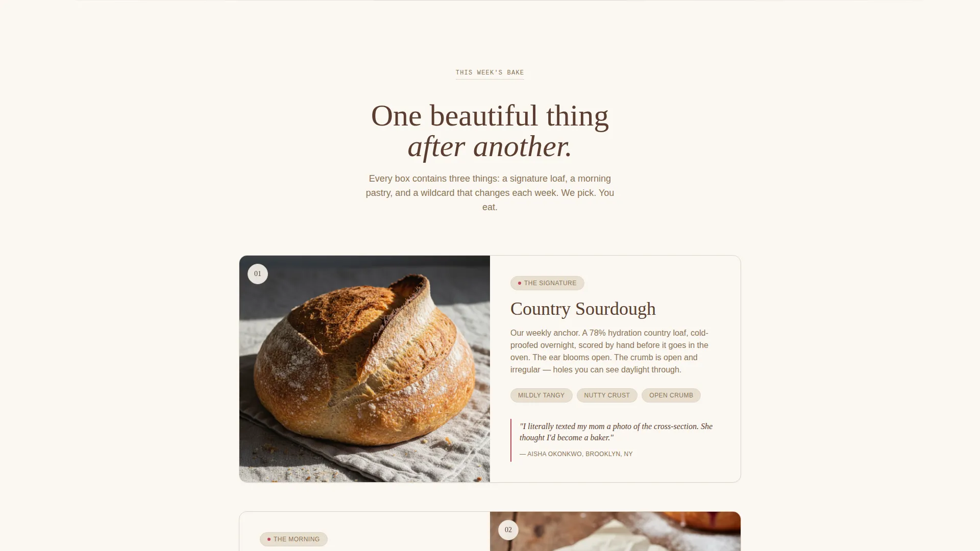 Heritage Wood-Fired Bakery Landing Page Template