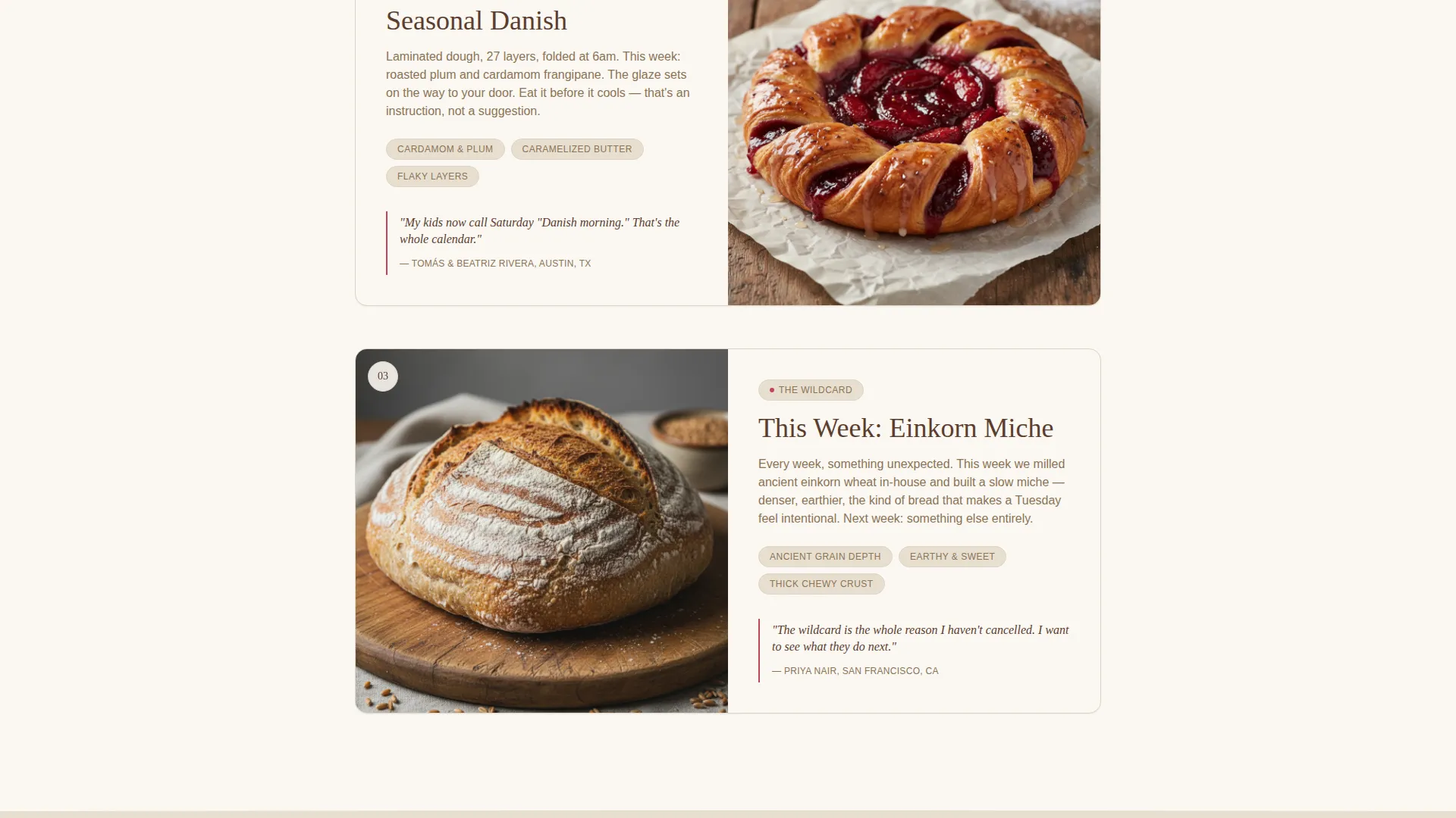 Heritage Wood-Fired Bakery Landing Page Template