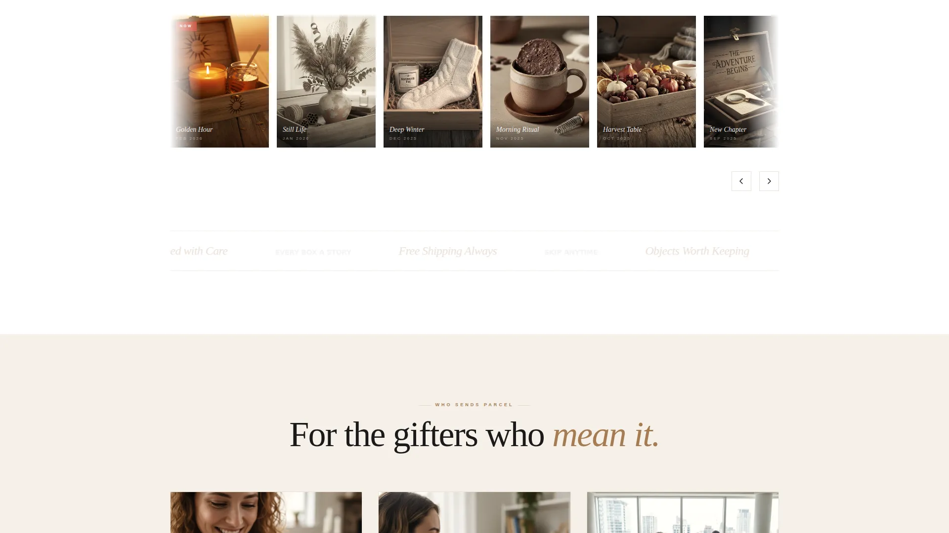 Curated Subscription Gift Box Landing Page Template