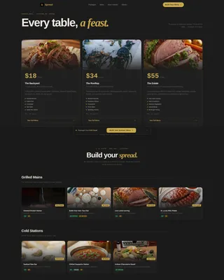 Summer Catering Gallery & Detail Landing Page Template