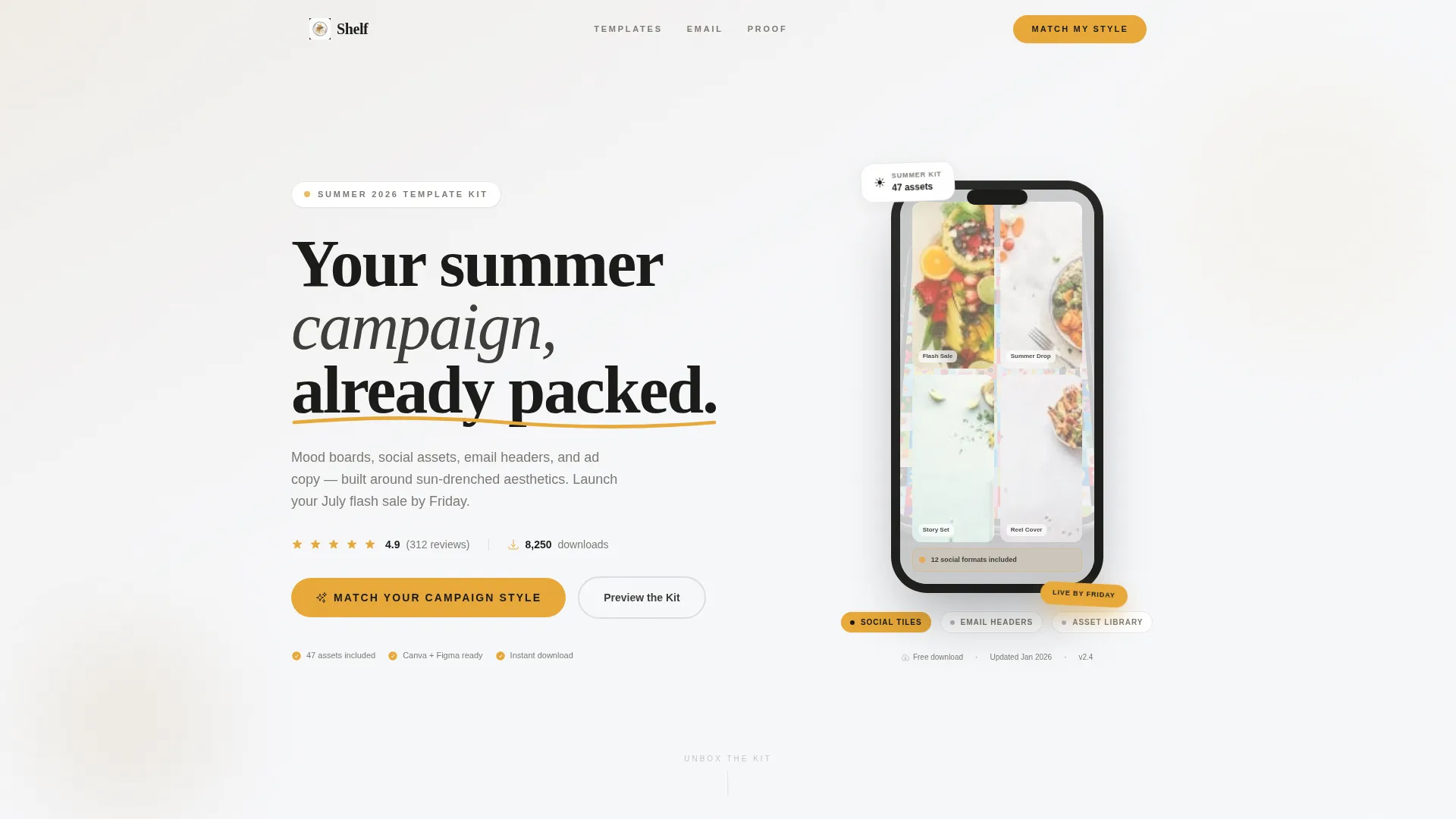 Summer Season eCommerce Campaign Landing Page Template