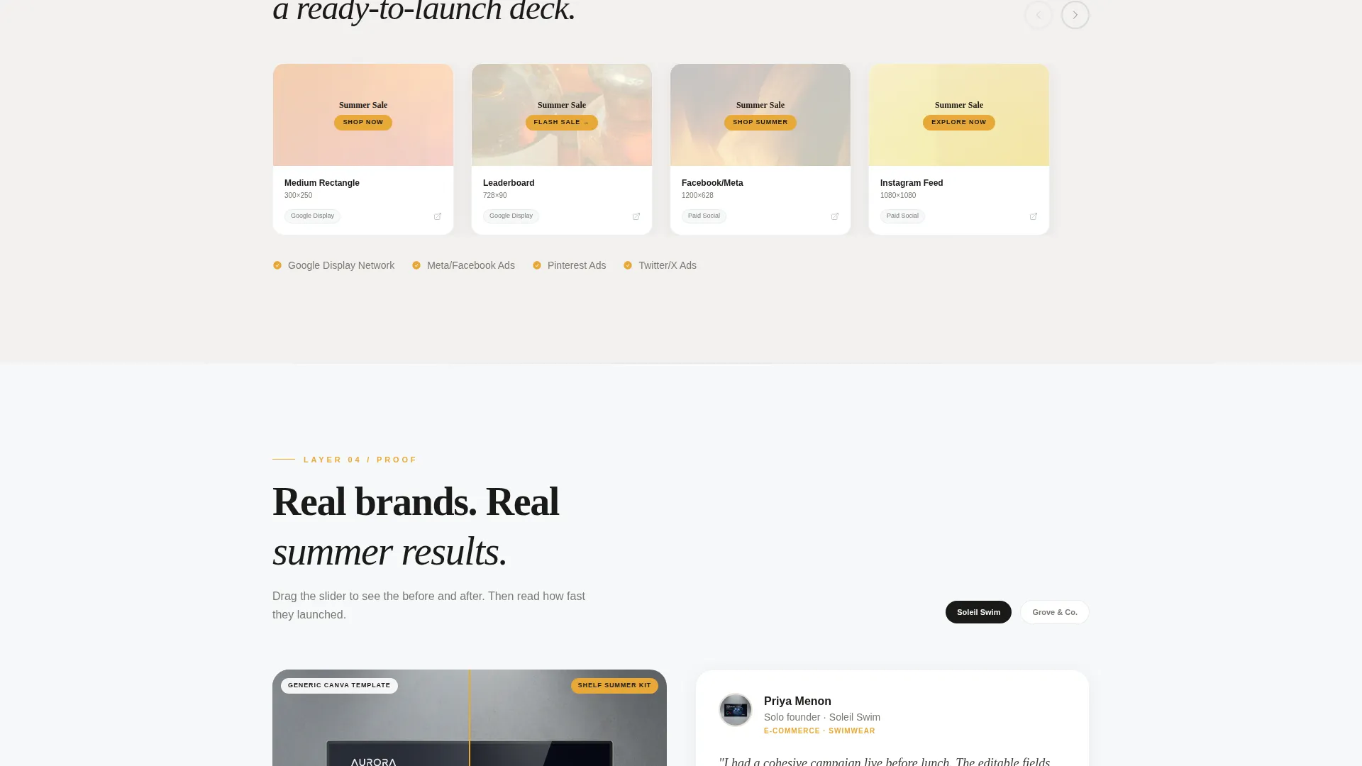 Summer Season eCommerce Campaign Landing Page Template