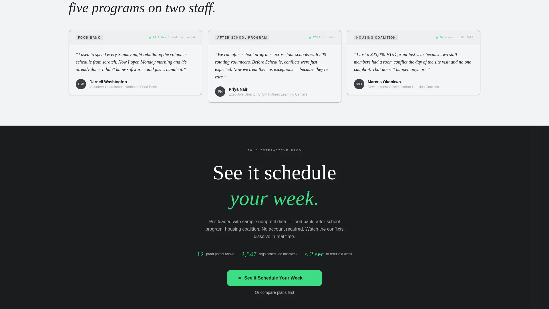 AI for Nonprofit Booking Website Template