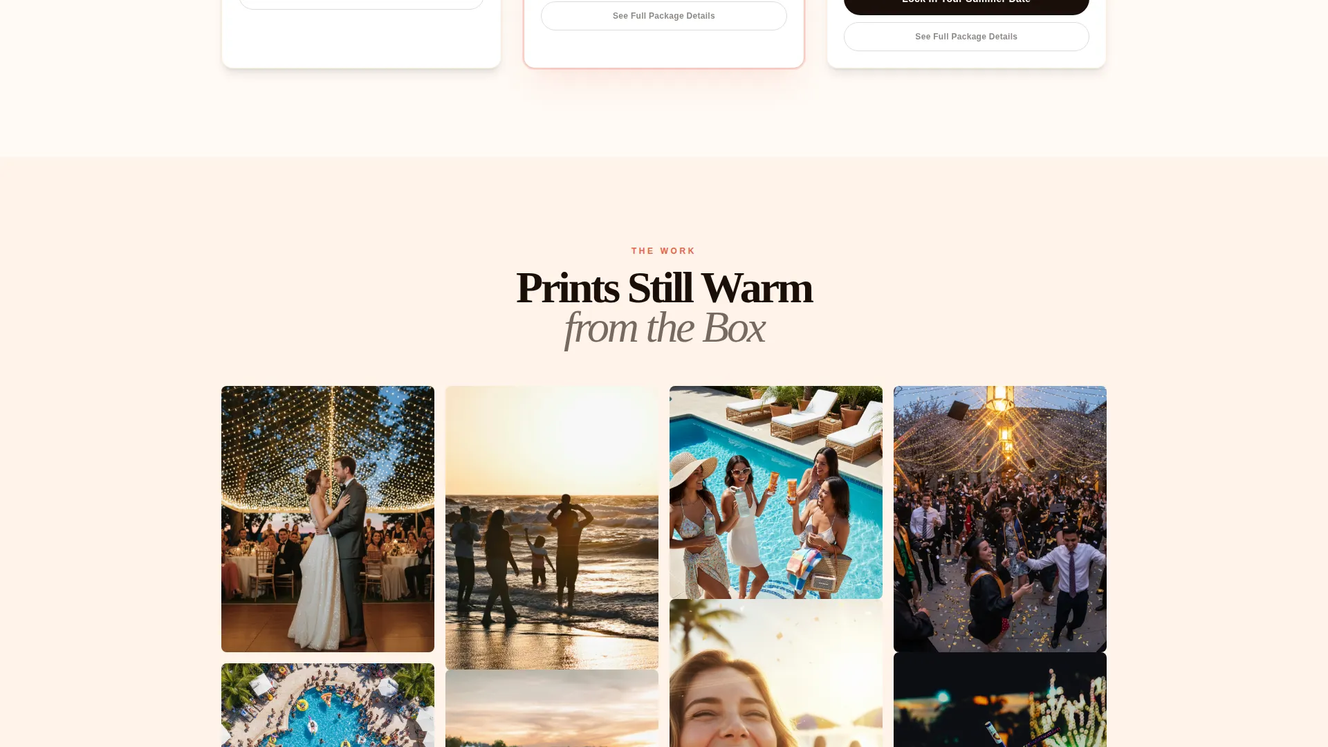 Vivid Summer Photography Landing Page Template