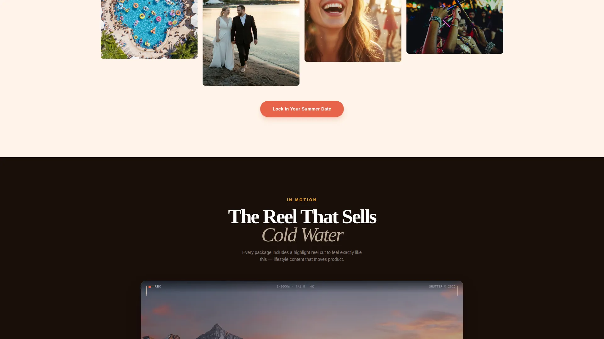 Vivid Summer Photography Landing Page Template