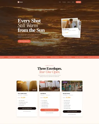 Vivid Summer Photography Landing Page Template