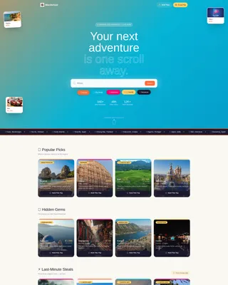 Travel Landing Page Template for Summer Packages