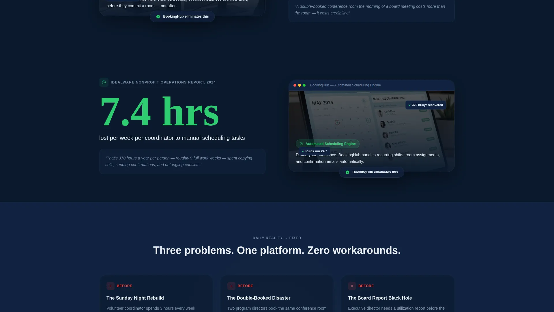 Nonprofit Software & SaaS Booking Website Template