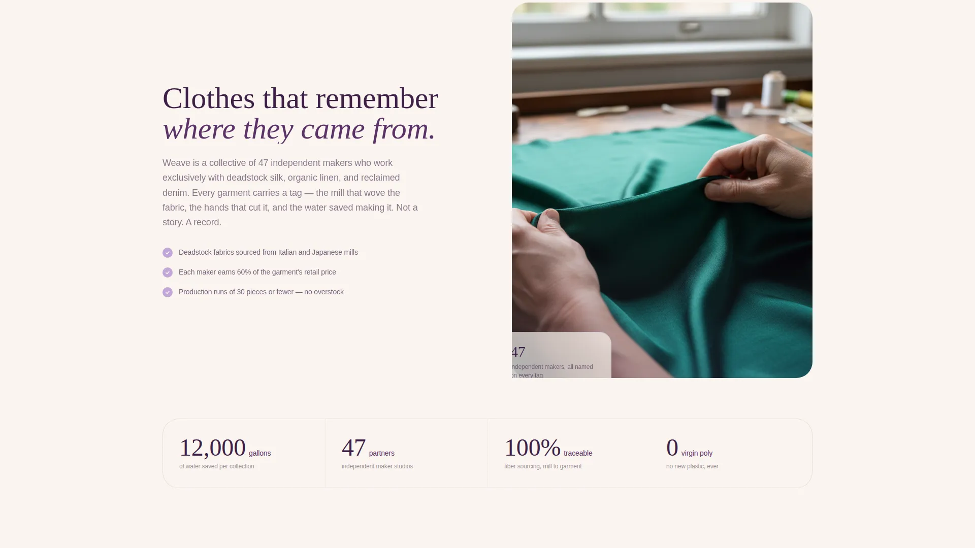 Sustainable Fashion Landing Page Template