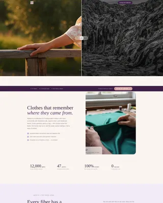 Sustainable Fashion Landing Page Template