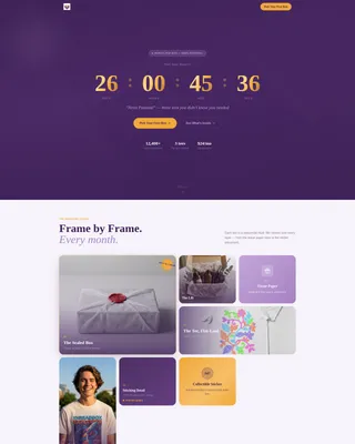 Subscription Box Services Pre-Launch & Coming Soon Website Template