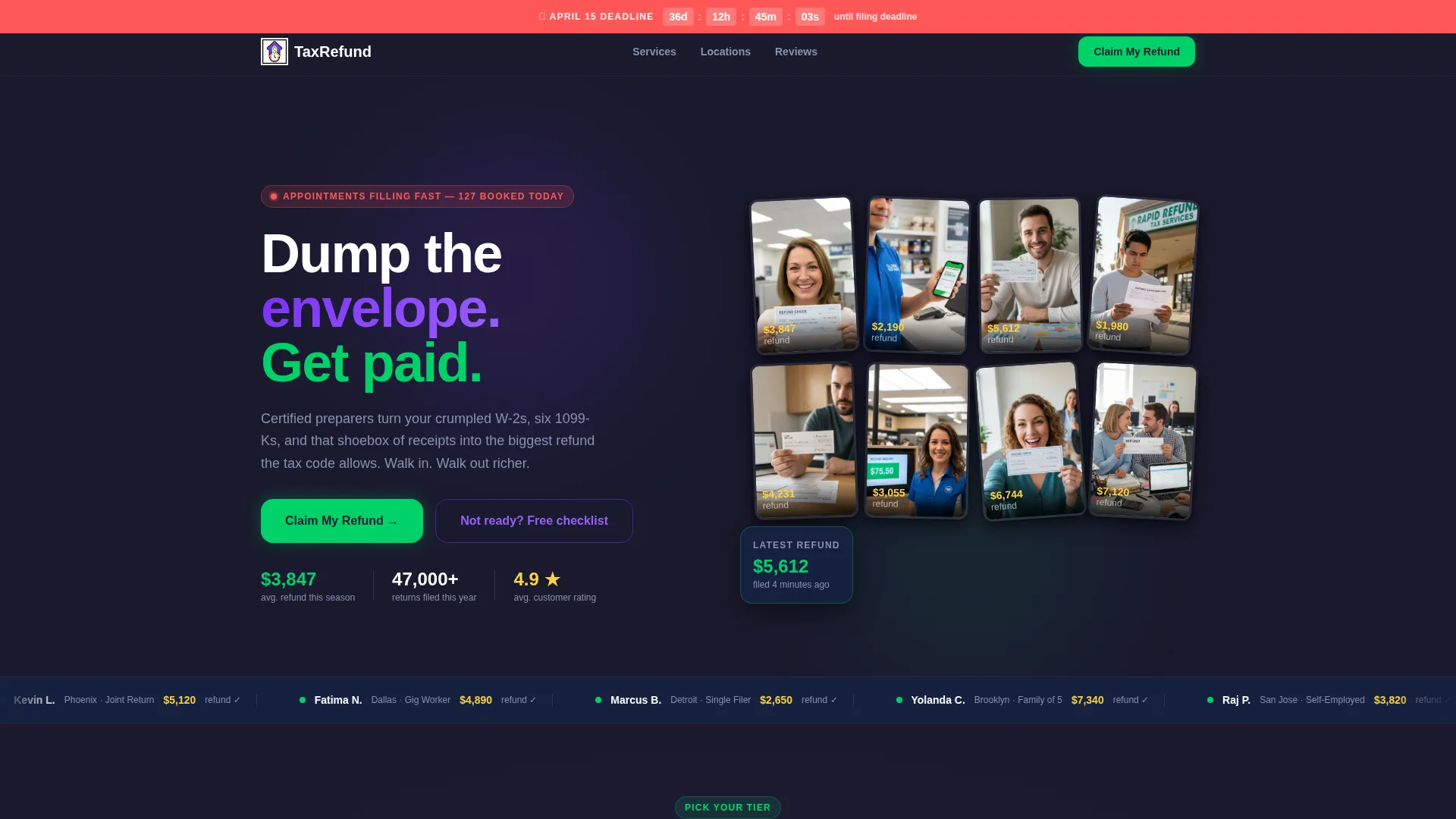 Highrefund - Tax Franchise Landing Page Template