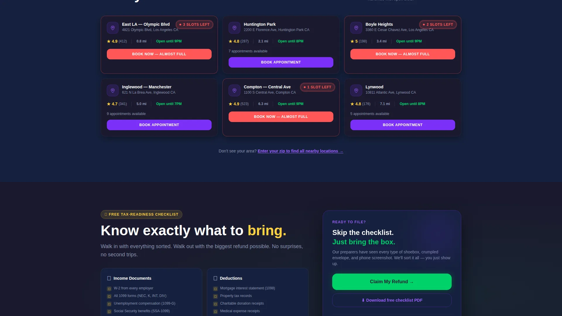 Highrefund - Tax Franchise Landing Page Template