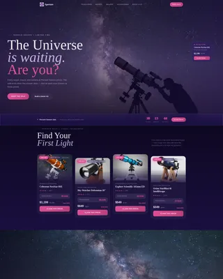 Astronomy Gear Sale Landing Page Template