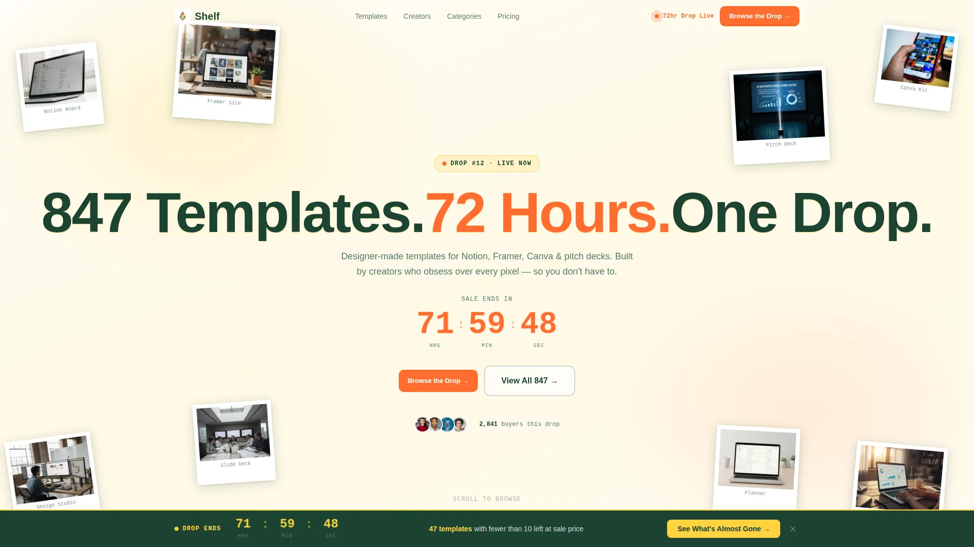 Curated Marketplace Landing Page Template