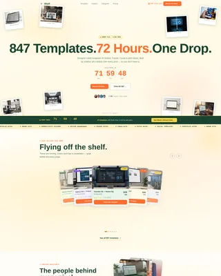 Curated Marketplace Landing Page Template