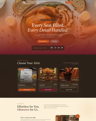 Thanksgiving Event Planner Landing Page Template