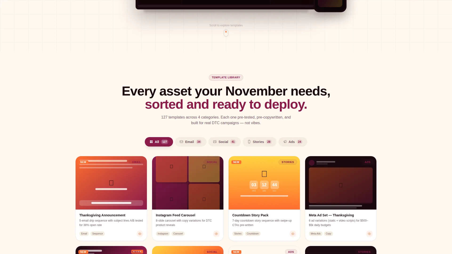 Thanksgiving Marketing Campaign Landing Page Template