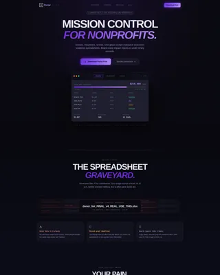 Mission-Driven Nonprofit Platform Landing Page Template