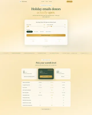 Nonprofit Holiday Email Landing Page Template