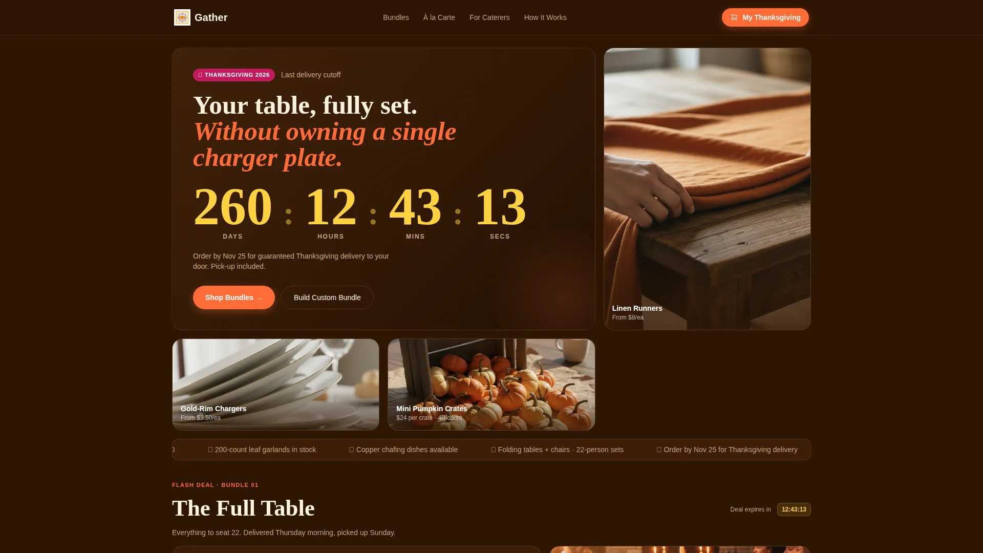 Festive Thanksgiving Rental Landing Page Template