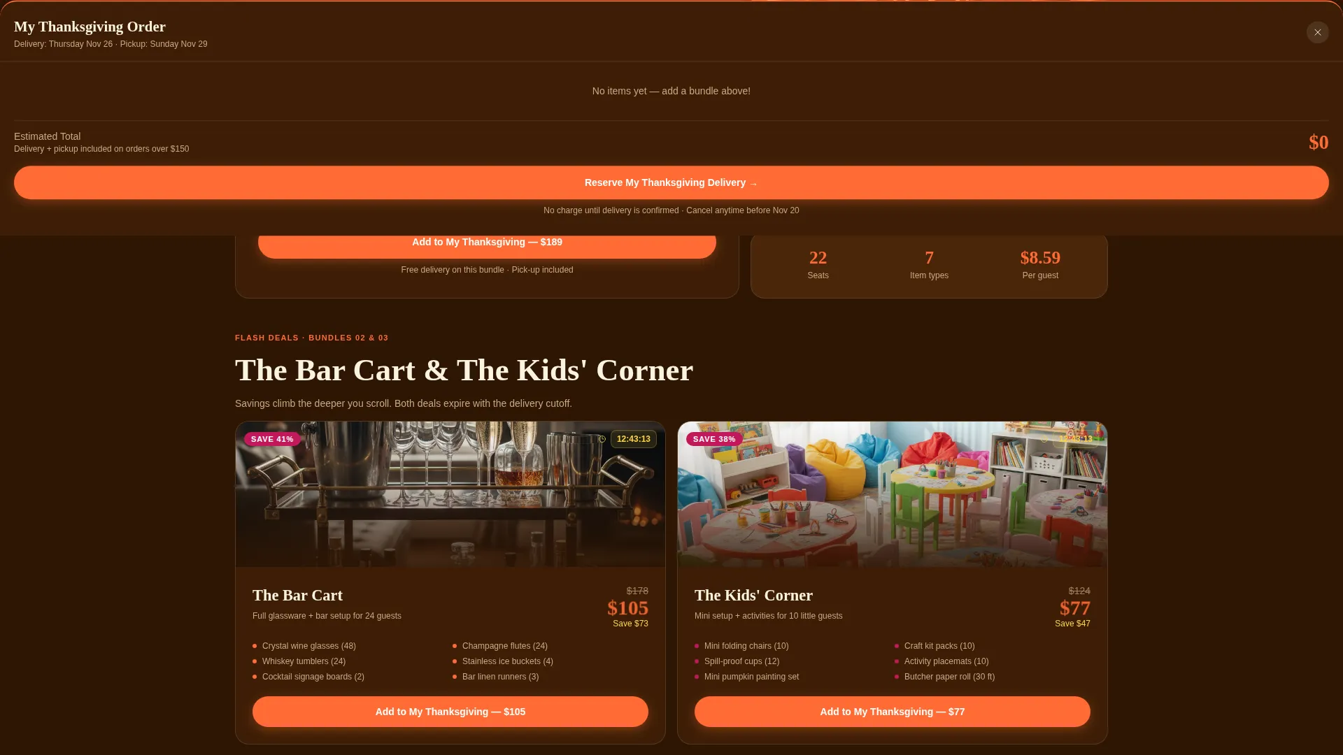 Festive Thanksgiving Rental Landing Page Template