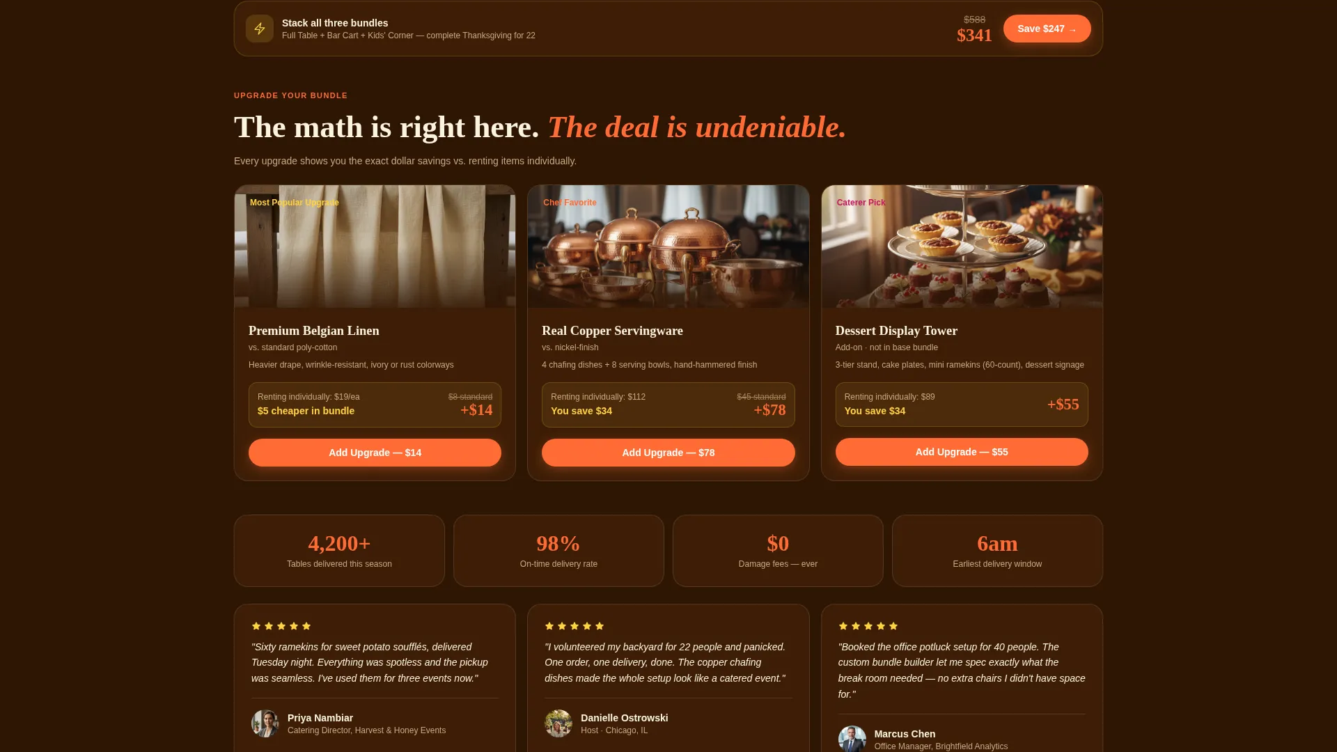 Festive Thanksgiving Rental Landing Page Template