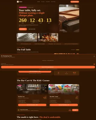 Festive Thanksgiving Rental Landing Page Template