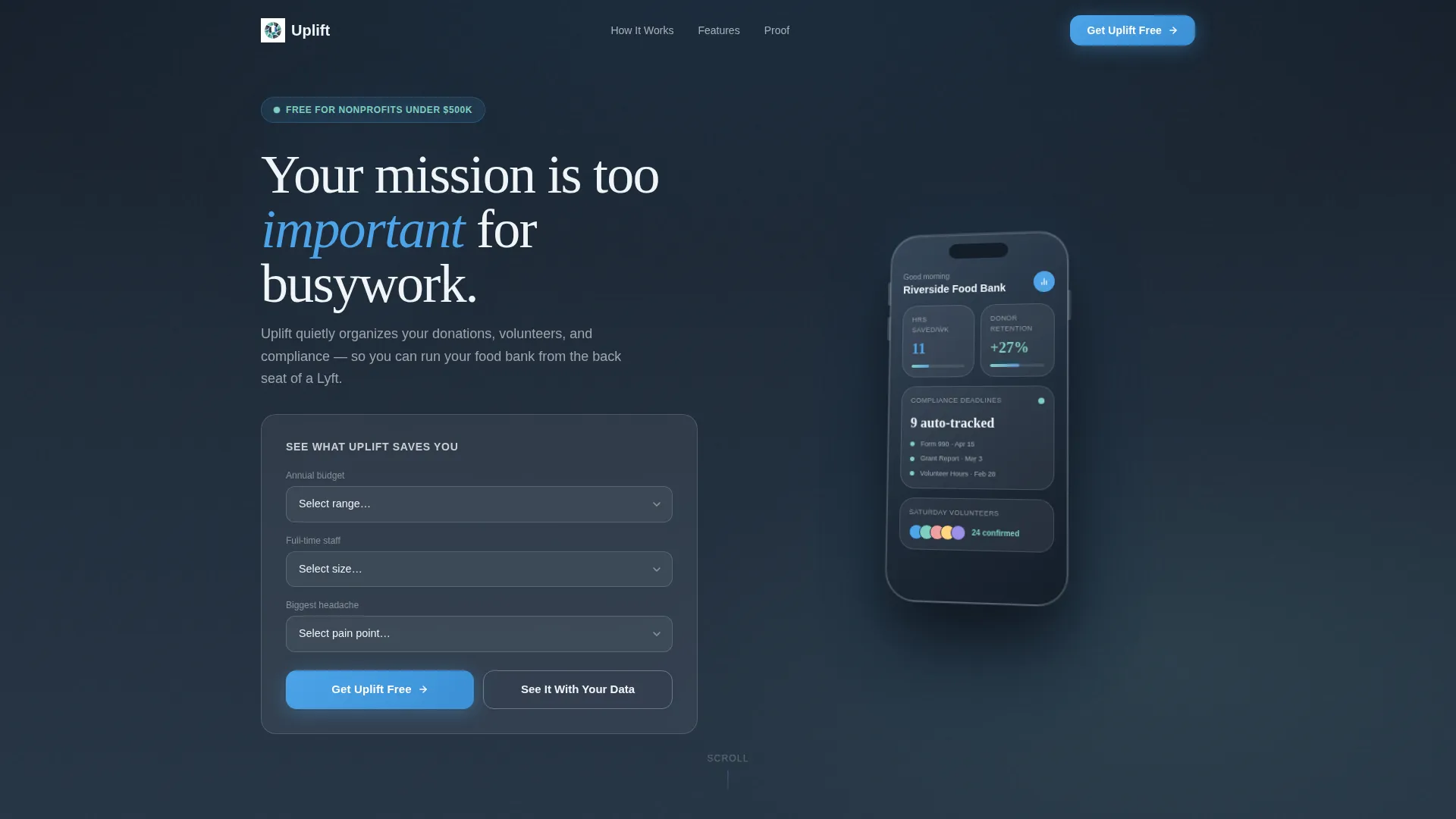Nonprofit Software & SaaS Cost Calculator Website Template