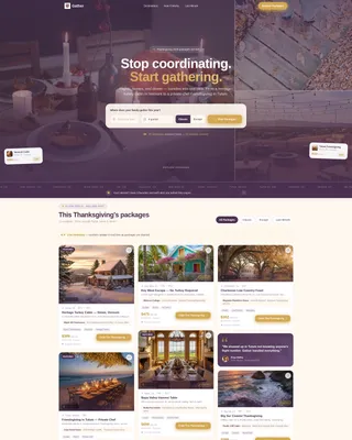 Thanksgiving Travel Package Landing Page Template