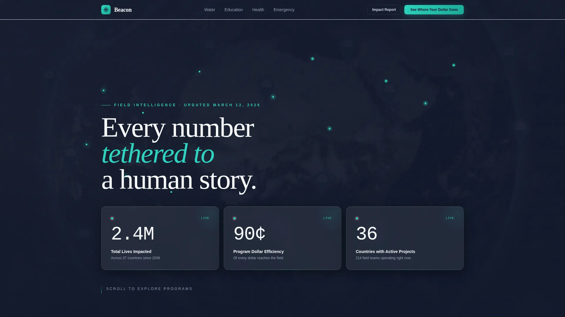 Transparent Nonprofit Landing Page Template