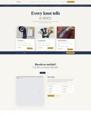 Elegant Ties & Bowties Landing Page Template