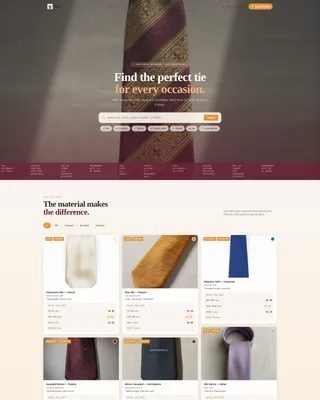 Wholesale Ties & Bowties B2B Landing Page Template