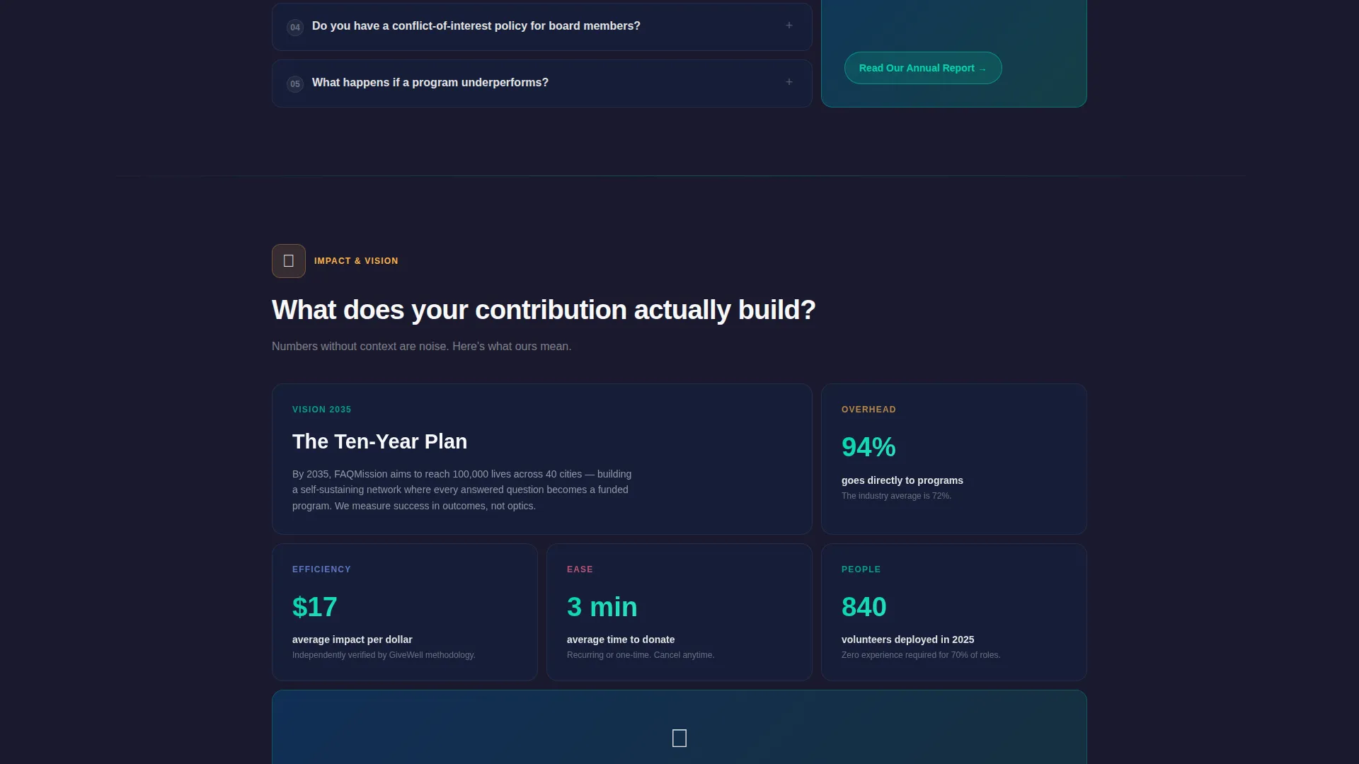 Nonprofit Organization FAQ Website Template