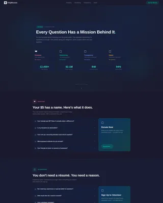 Nonprofit Organization FAQ Website Template
