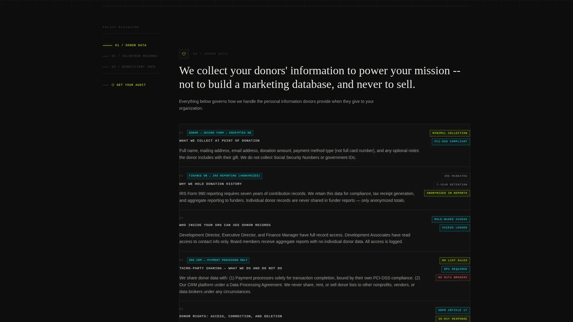 Nonprofit Organization Privacy Policy Website Template
