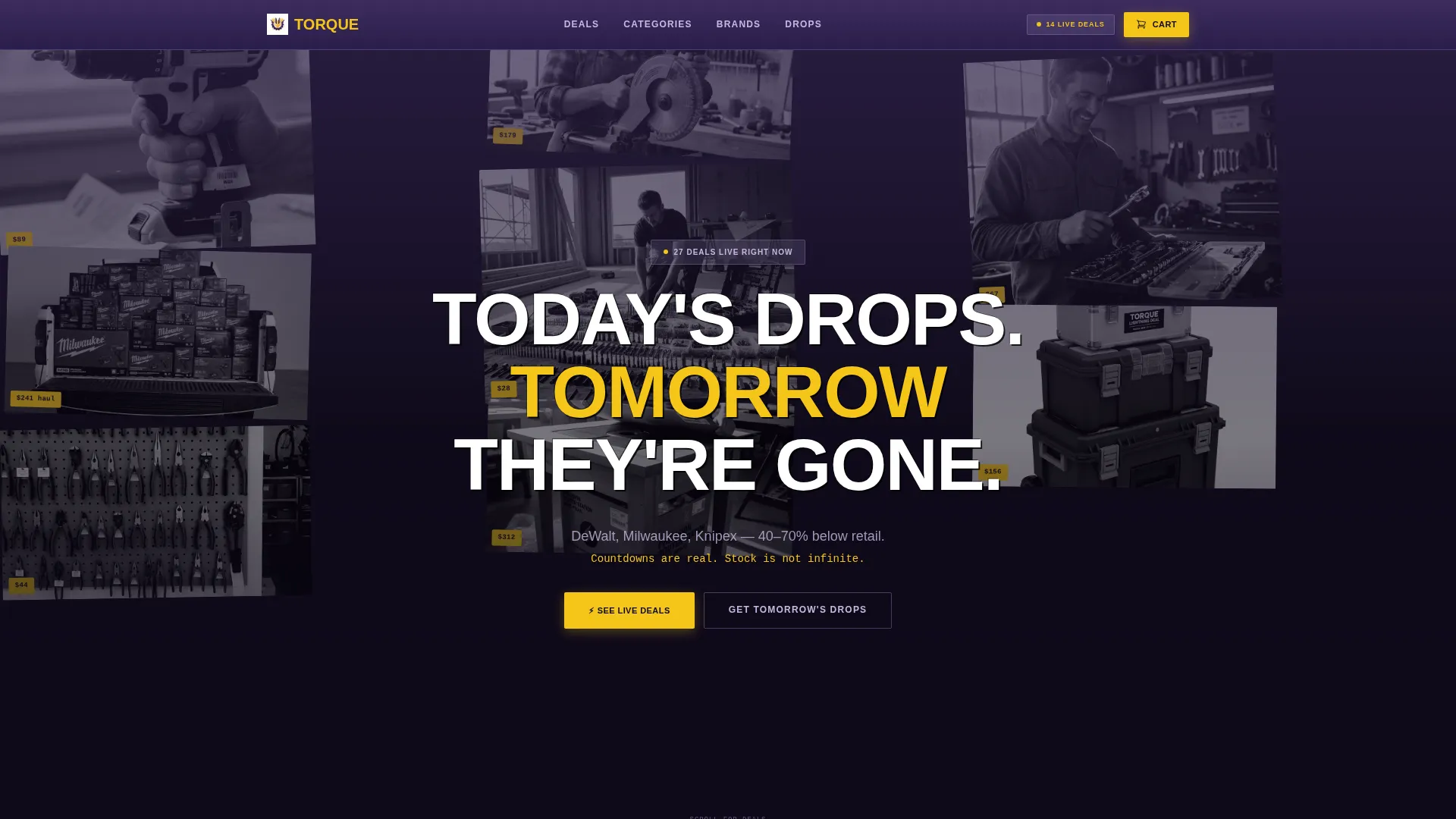 Tools & Hardware Flash Sale Landing Page Template