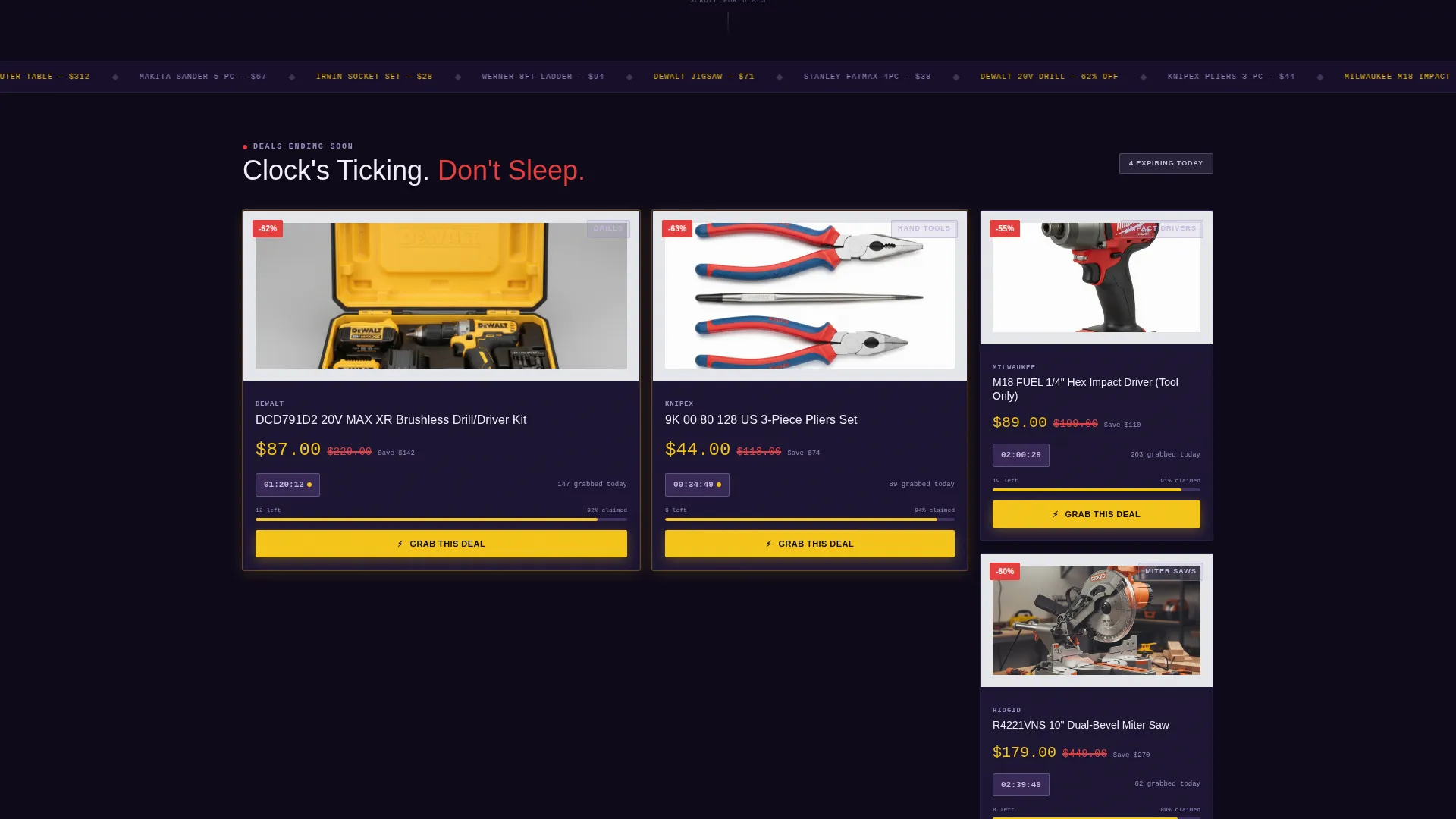 Tools & Hardware Flash Sale Landing Page Template