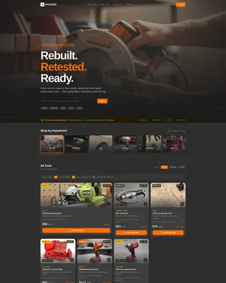 Refurbished Tools Store Landing Page Template
